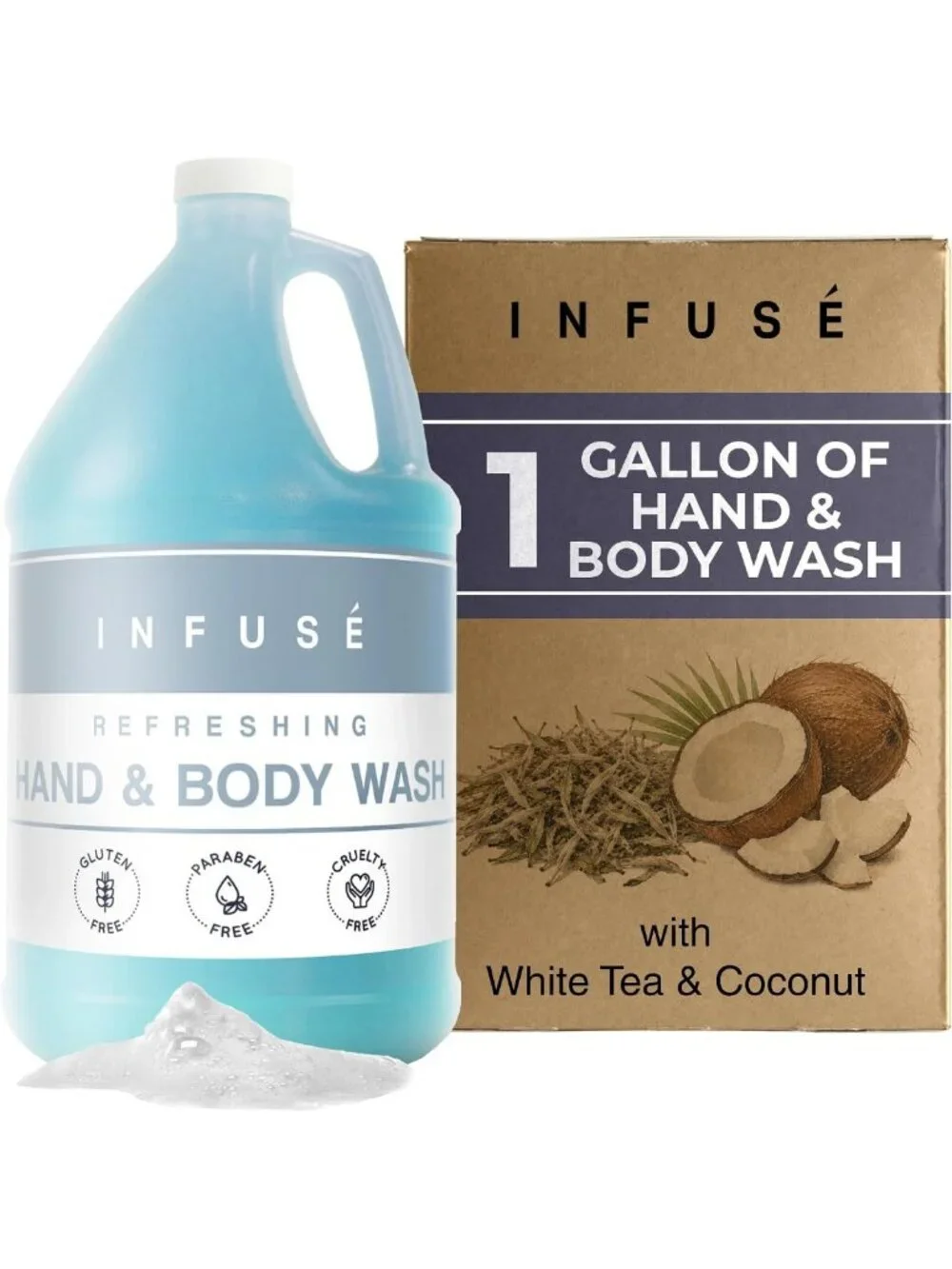 Luxury Hand & Body Wash Gallon Refill - Moisturizing, Spa Quality, 1 Gallon